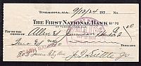 Tuskaloosa, Alabama, First National Bank 09/12/1924 $2.